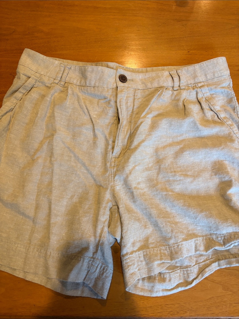 Patagonia Light Beige Linen Blend Shorts